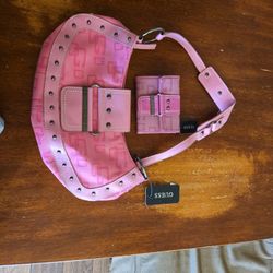 Guess Pink Purse And Wallet