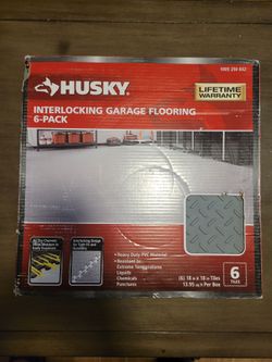 Husky Interlocking Floor Tiles (6) 18" X 18"