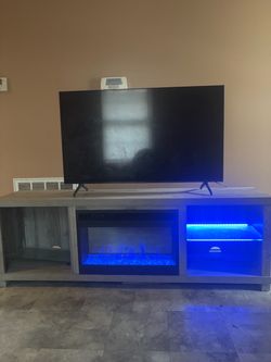 Fireplace tv stand