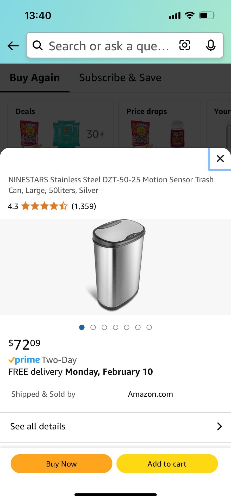 Stainless steel Trash can