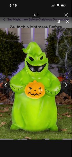 DISNEY Halloween 24” OOGIE BOOGIE lighted Blow Mold (Price Is Firm) More Nightmare Before Christmas in Profile 🎃