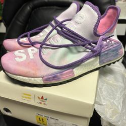 adidas NMD Human Race X Pharrell Size 11 Holi Pink Glow