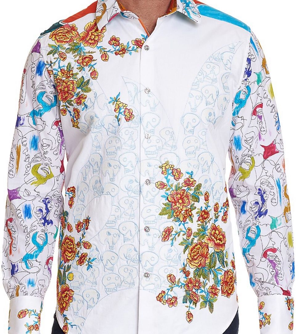 Robert Graham Limited Edition Art Of Mirror Long Sleeve Shirt. 