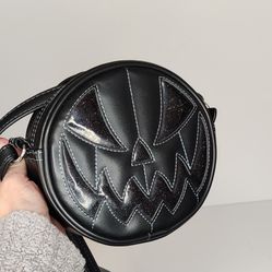 Love Pain & Stitches Pumpkin Kult Rainbow Glitter Black Pumpkin Halloween Bag