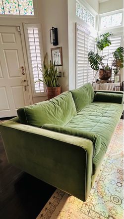 GREEN VELVET SOFA FROM ARTICLE