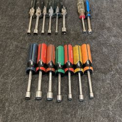 Nut Drivers. Sae And Metric