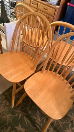 4 set- Wood Windsor Dining Chair