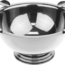 Original Stinky Cigar Ashtray - Windproof Stainless Steel Design with 4 Stirrups, Deep Bowl for Indoor & Outdoor Use, Heat Resistant & Easy to Clean