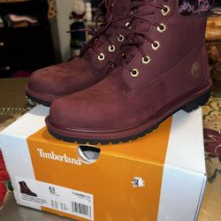 Timberland Waterproof 6inch Burgundy red Boots