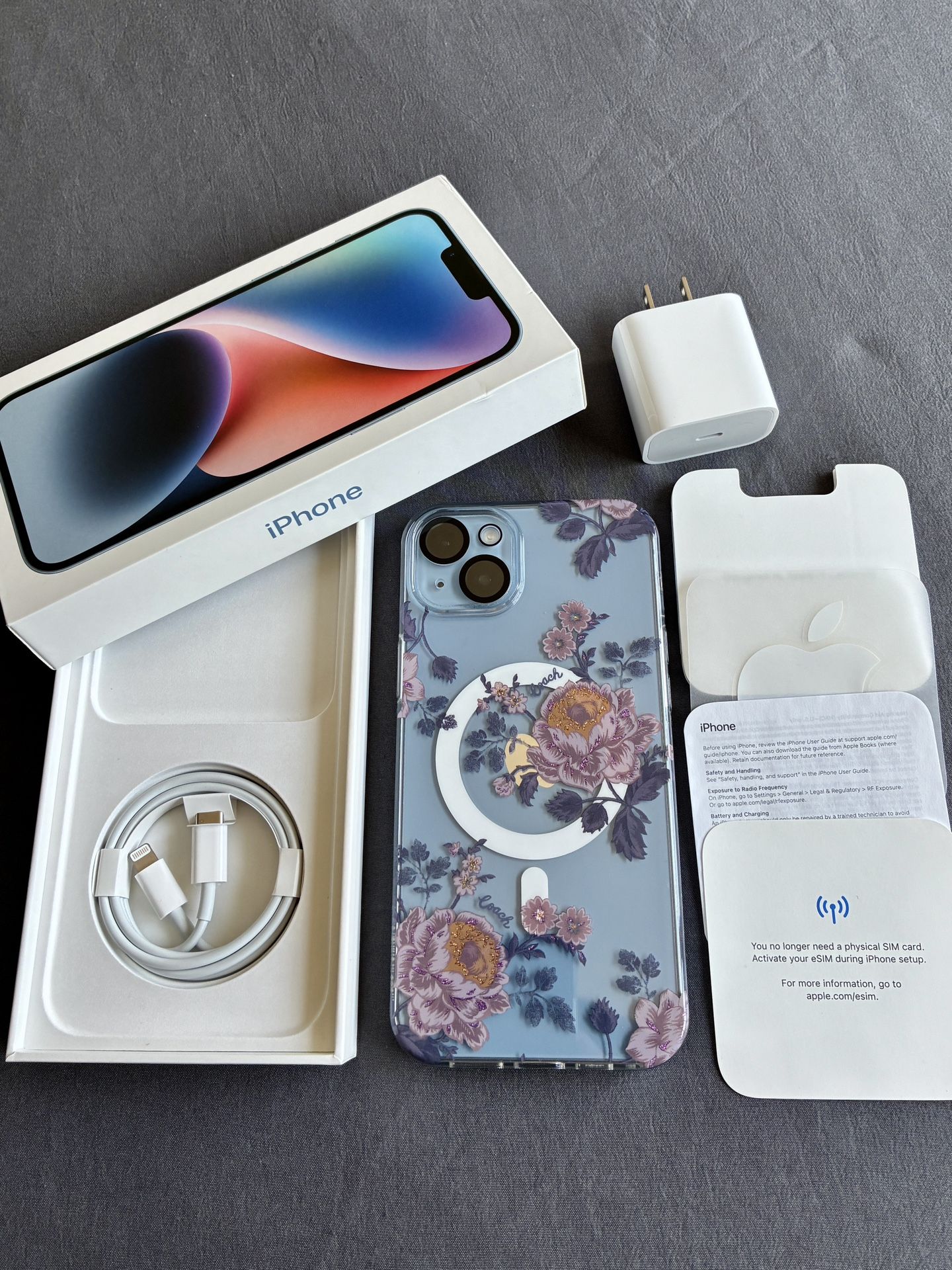 iPhone 14 Plus – Blue – 256GB – Unlocked (Open Box) - New (Condition:10/10 absolutely pristine)