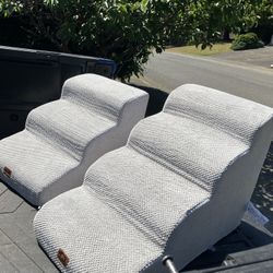 Pet Dog Cat Kitty Stairs Lightweight Hard Foam Steps 20” and 16” High House Home Couch Bed like New $35 Each 