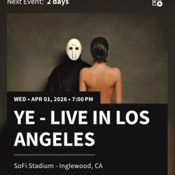 Kanye west / YE tickets for wednesday 04/01