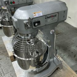ChefAsst CA-MX20C 20L 3-Speed 1 1/2 HP Planetary Stand Mixer with Guard & Standard Accessories  
