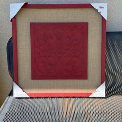Wall Decoration With Wood frame 24 1/2 X 24 1/2