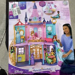 New in box Disney Princess Ultimate Castle Dollhouse 4 Feet, Lights Sounds 25+ Accessories