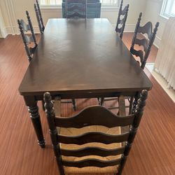 Dining Table + 6 Ethan Allen Chairs