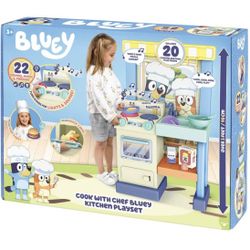 Bluey Cook With Chef bluey Kitchen Playset NEW BOX NEVER OPEN BOX 