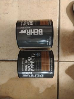 UNOPENED 2 Standard Sized Cans of Behr Wood Stain "Rustic Wood Effects" Special Stain!