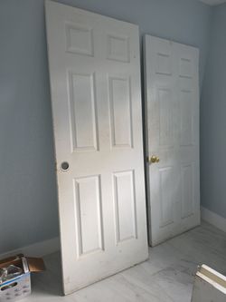 Two 30 inch wide and 80 in height interior doors in good condition