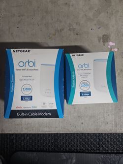 Orbi modem/router with satellite