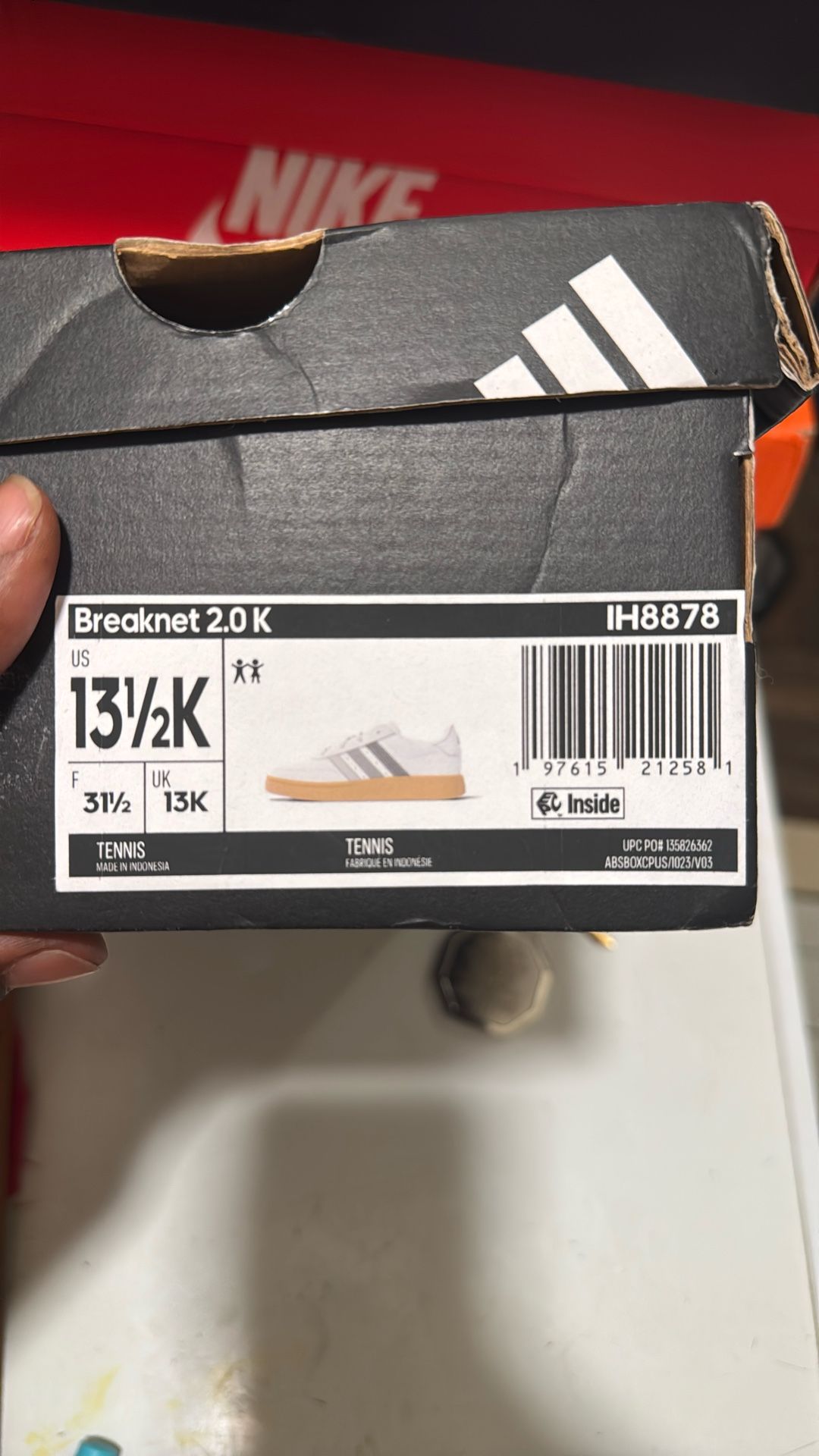 Kids Adidas Breaknet 2.0 K Size 13 1/2