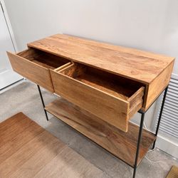 Wood Console Table With Drawers