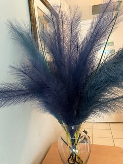 Boho Pompas Grass and large 12”tall vase