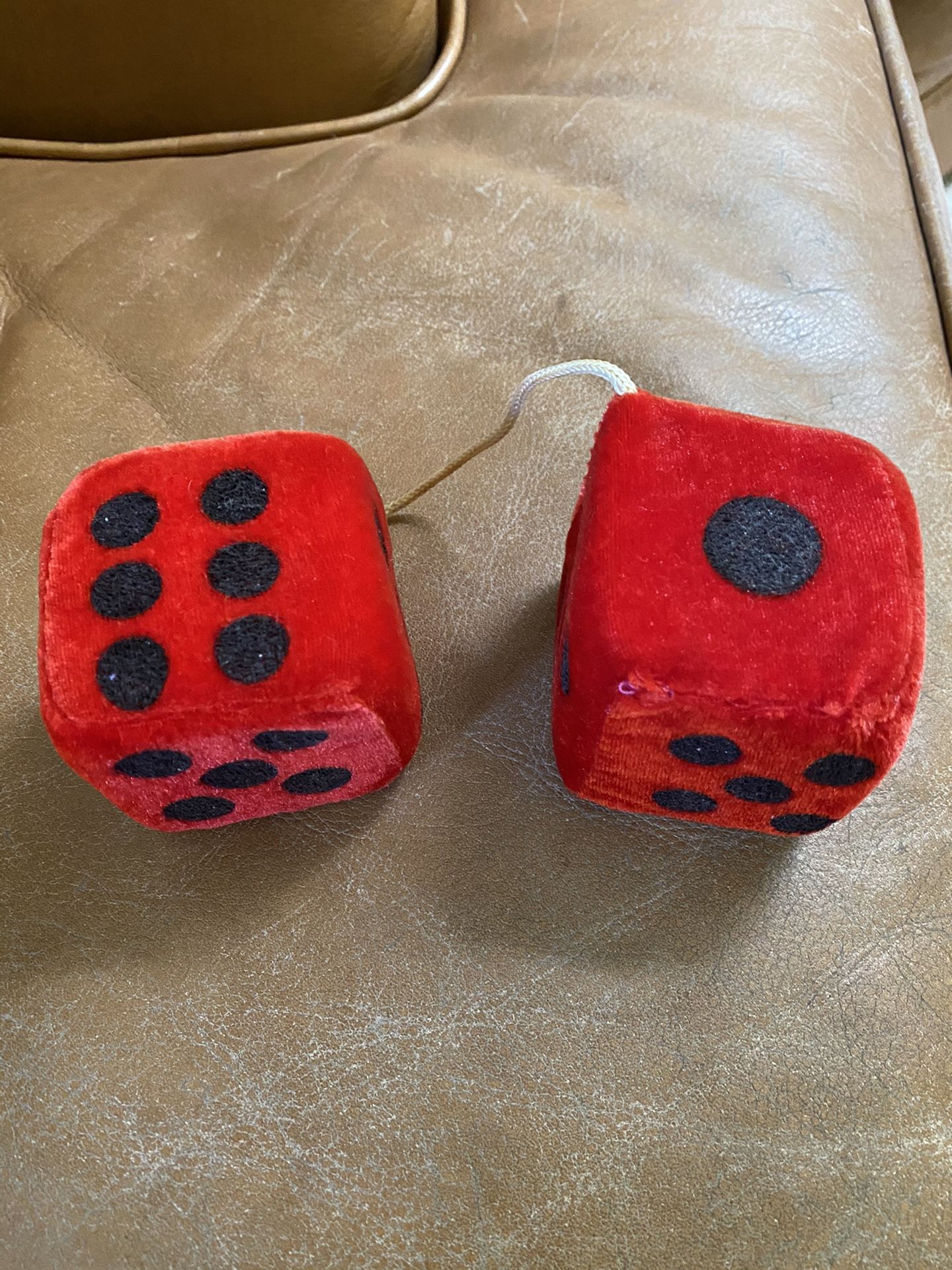 Fuzzy dice to hang from your mirror