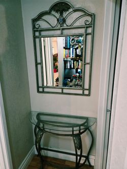 Table and mirror