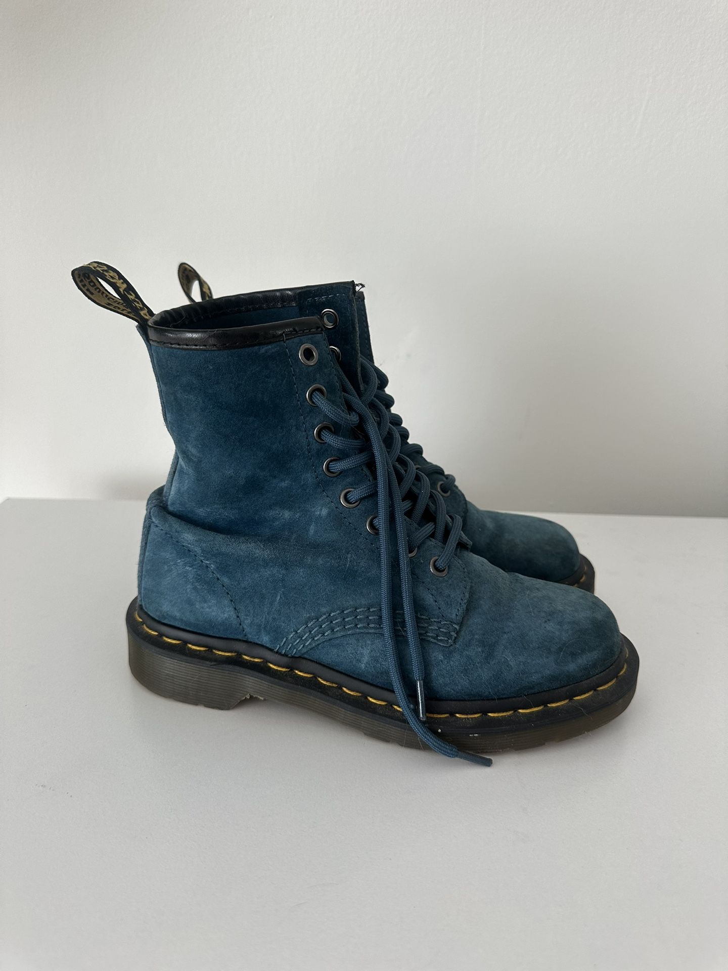 Teal Suede Doc Martens