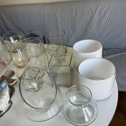13 Glass Vases 