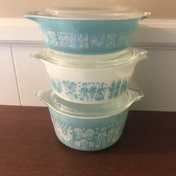 Three Piece Vintage Pyrex Bowls