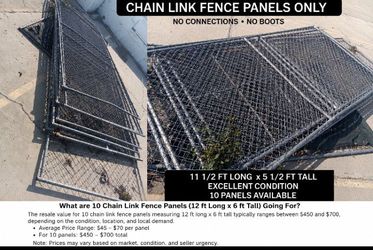 10 fence panels
