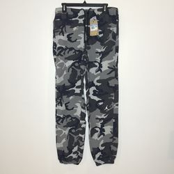 Nike Air Jordan MVP Camo Black/Gray Woven Jogger Pants Men’s Size M  FZ3529-010 