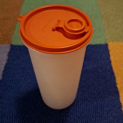 Vintage Red Flip Lid Tupperware Container 