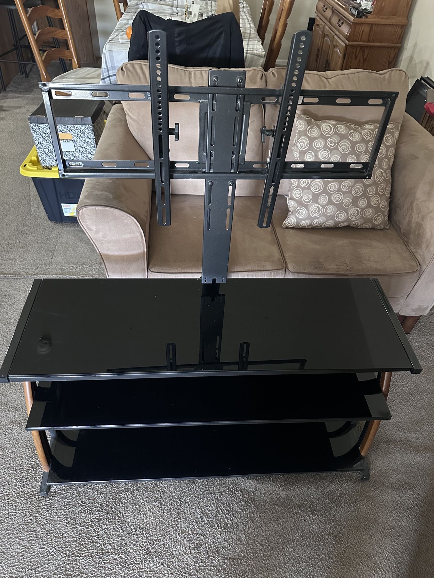 Tv Stand With Glass Shelves