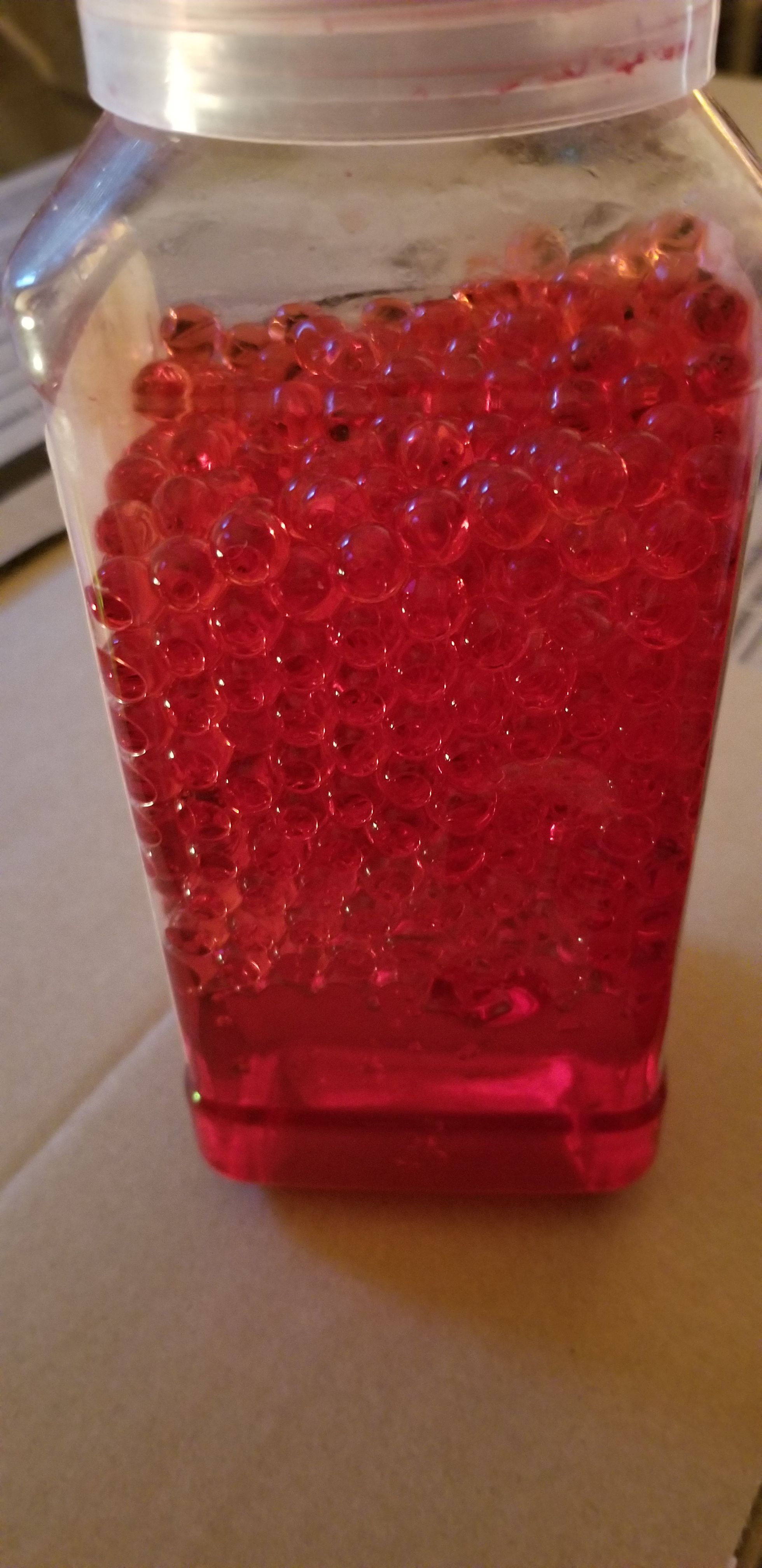 Water jewel bead red for centerpieces