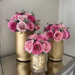 Centerpieces Paper Flower Paper Roses Rose Centerpices 