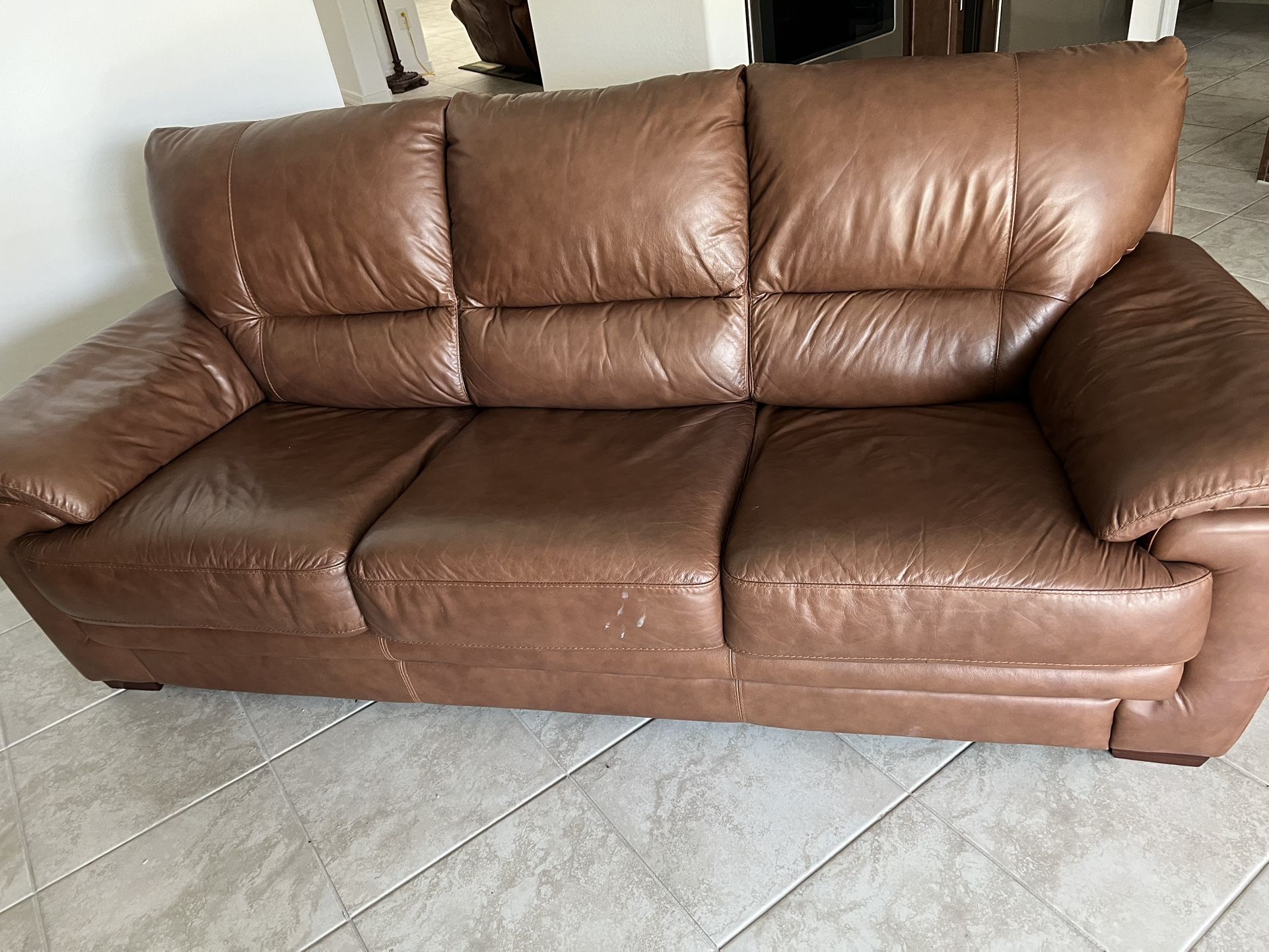 SOFA BROWN LEATHER