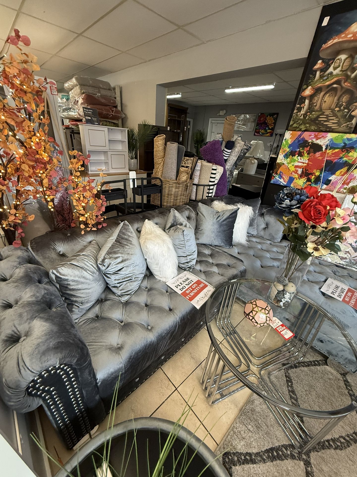 Brand New Grey Sectional Sofa 