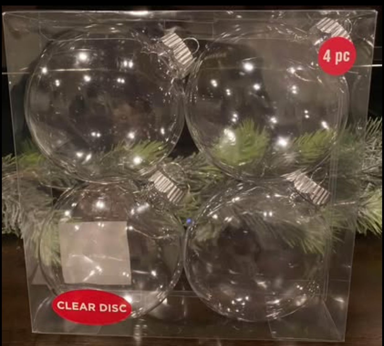 Clear DIY Plastic Ornaments