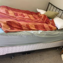 Bed Frame And Box Spring (mattress Not Included)