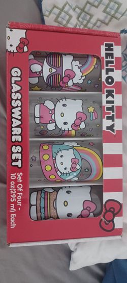 Hello kitty glassware set (4)