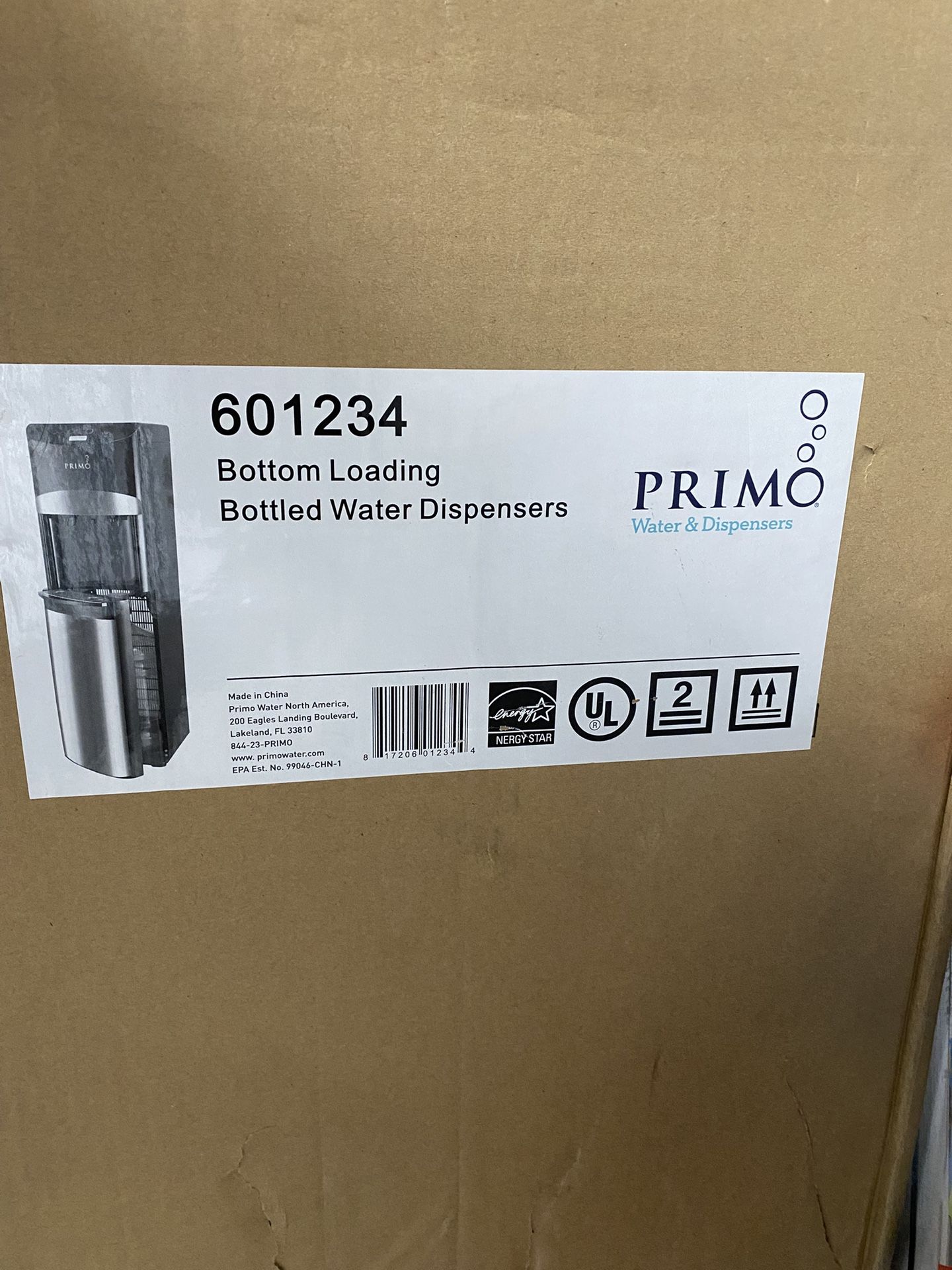 Primo Electronic Control Black Stainless Steel Bottom Load Water