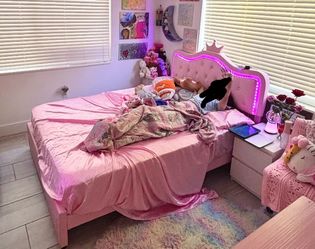 Queen Princess Bed Frame & Mattress
