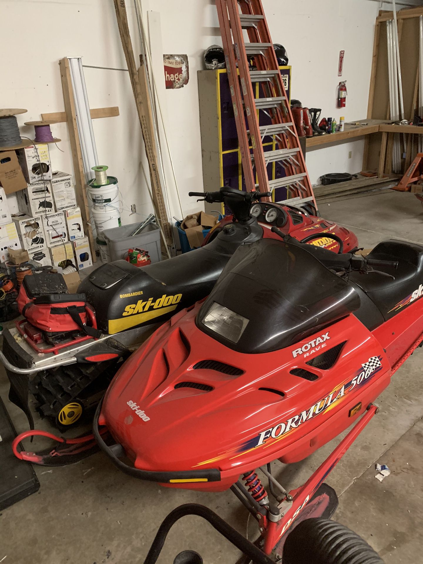 Want to trade 2 skidoo snowmobiles