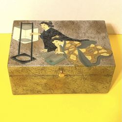 Asian Lined Jewelry Keepsake Box