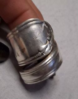 Vintage sterling silver spoon ring