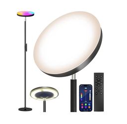 new Double Side Lighting Led Floor Lamp with Remote Smart App 36W/2600LM Bright Tall Standing RGB Floor Lamp Angle Multicolor Dimmable Modern Floor La