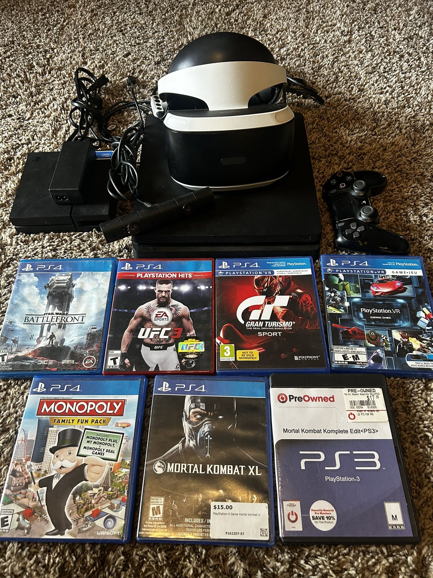 PS4 With V.r. And 7 Games